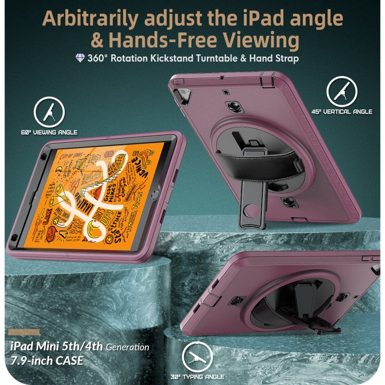 Shockproof TPU + PC Tablet Case with Holder & Pen Slot & Shoulder Strap For iPad mini 2019 / mini 4
