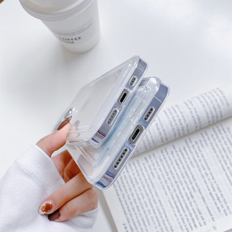 For iPhone 13 Laser Love-heart TPU Phone Case