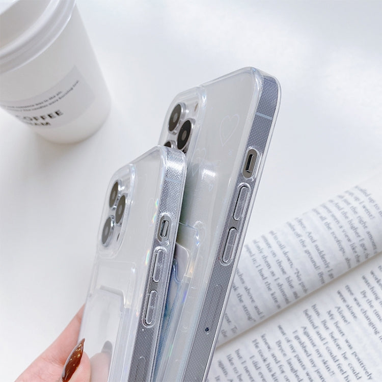 For iPhone 13 Pro Laser Love-heart TPU Phone Case