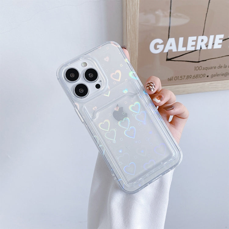 For iPhone 11 Laser Love-heart TPU Phone Case