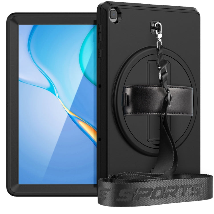 For Huawei Matepad T 10 / T 10S Shockproof TPU + PC Tablet Case with Holder & Pen Slot & Shoulder Strap