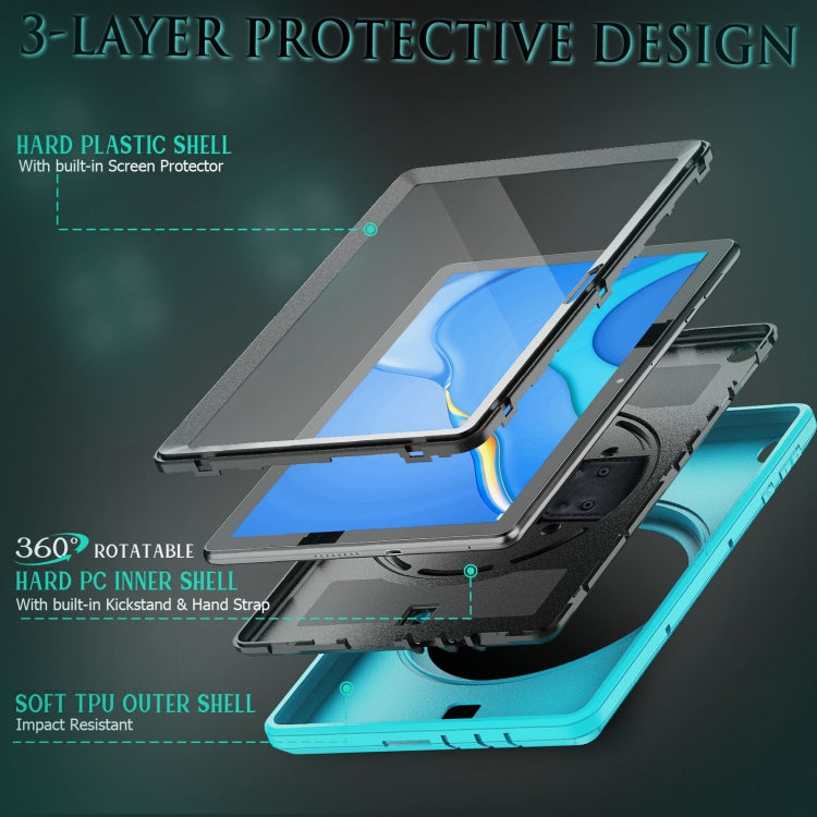 For Huawei Matepad T 10 / T 10S Shockproof TPU + PC Tablet Case with Holder & Pen Slot & Shoulder Strap
