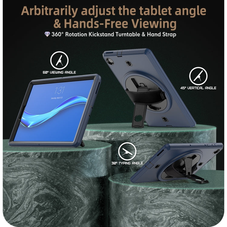 For Lenovo Tab M10 Plus X606F Shockproof TPU + PC Tablet Case with Holder & Pen Slot & Shoulder Strap