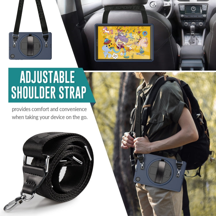 For Lenovo Tab M10 Plus X606F Shockproof TPU + PC Tablet Case with Holder & Pen Slot & Shoulder Strap