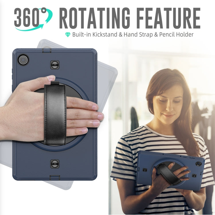 For Lenovo Tab M10 Plus X606F Shockproof TPU + PC Tablet Case with Holder & Pen Slot & Shoulder Strap
