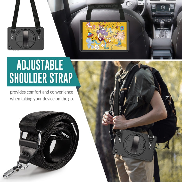 For Lenovo Tab M10 Plus X606F Shockproof TPU + PC Tablet Case with Holder & Pen Slot & Shoulder Strap