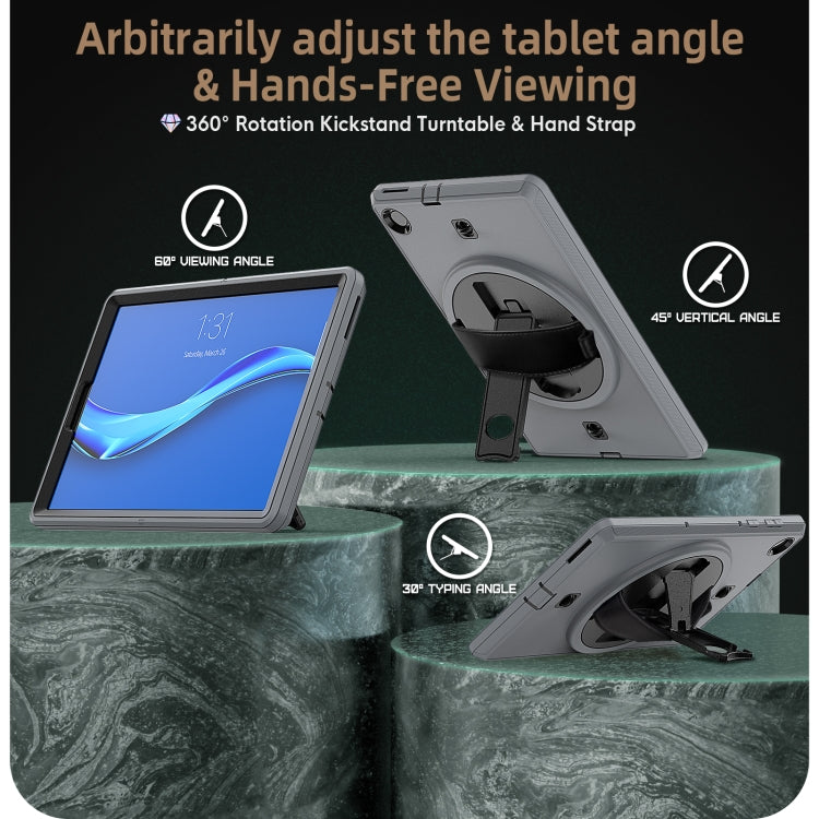 For Lenovo Tab M10 Plus X606F Shockproof TPU + PC Tablet Case with Holder & Pen Slot & Shoulder Strap