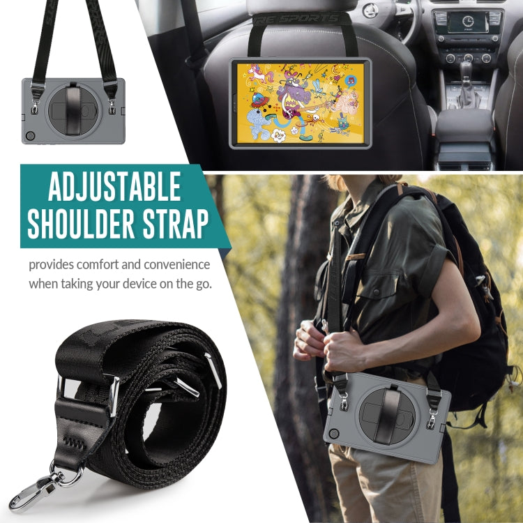 For Lenovo Tab M10 Plus X606F Shockproof TPU + PC Tablet Case with Holder & Pen Slot & Shoulder Strap