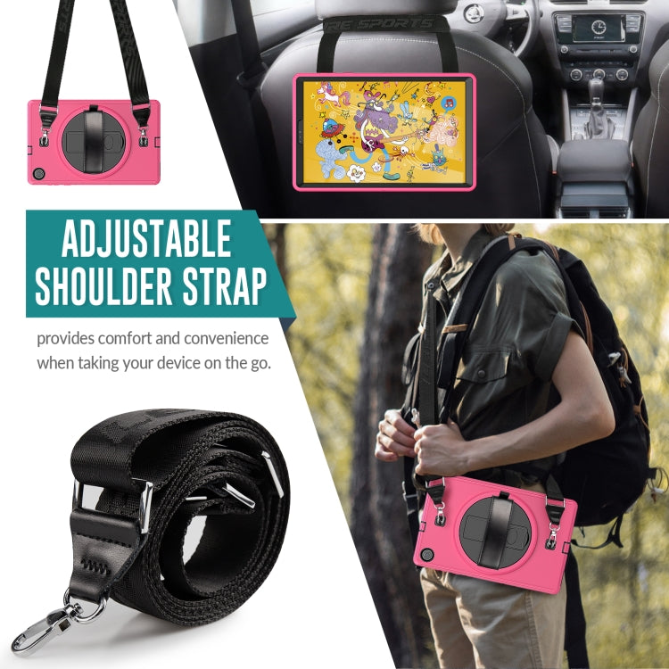 For Lenovo Tab M10 Plus X606F Shockproof TPU + PC Tablet Case with Holder & Pen Slot & Shoulder Strap