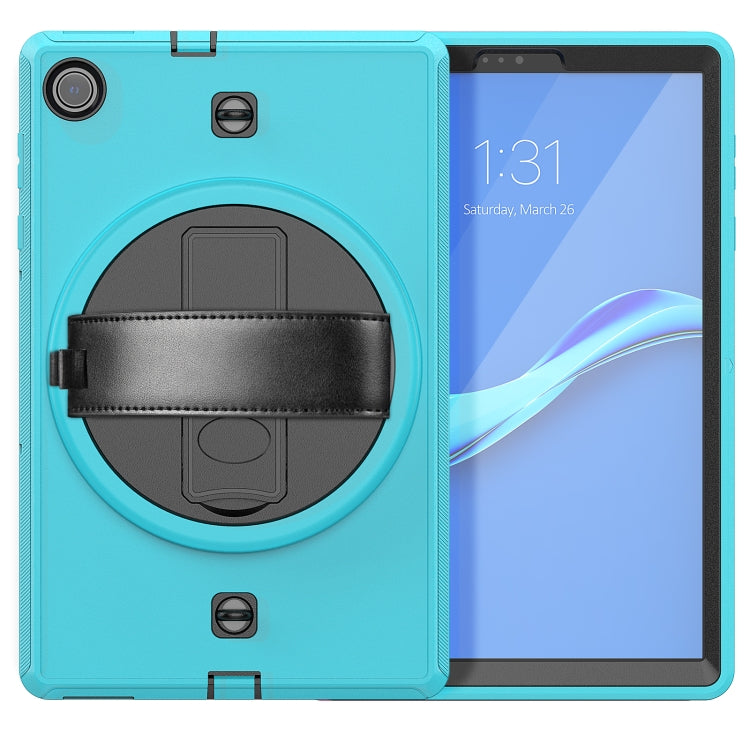 For Lenovo Tab M10 Plus X606F Shockproof TPU + PC Tablet Case with Holder & Pen Slot & Shoulder Strap