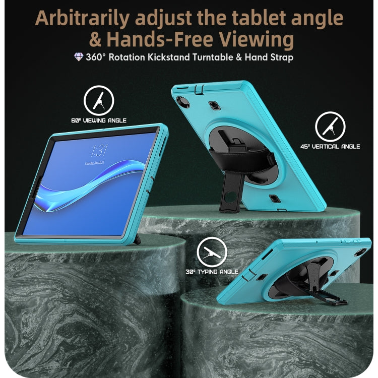 For Lenovo Tab M10 Plus X606F Shockproof TPU + PC Tablet Case with Holder & Pen Slot & Shoulder Strap