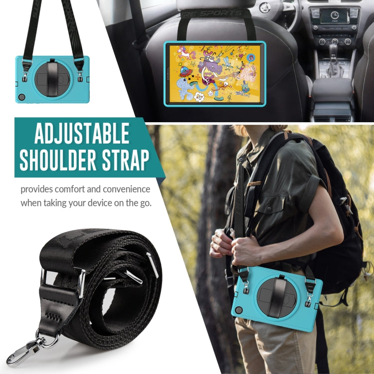 For Lenovo Tab M10 Plus X606F Shockproof TPU + PC Tablet Case with Holder & Pen Slot & Shoulder Strap
