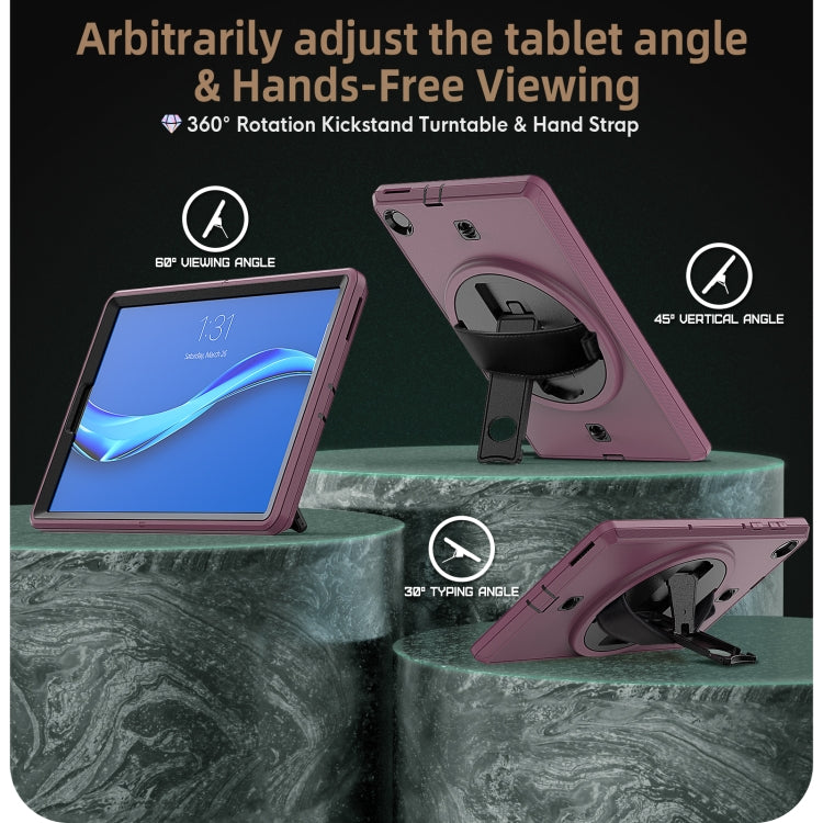 For Lenovo Tab M10 Plus X606F Shockproof TPU + PC Tablet Case with Holder & Pen Slot & Shoulder Strap