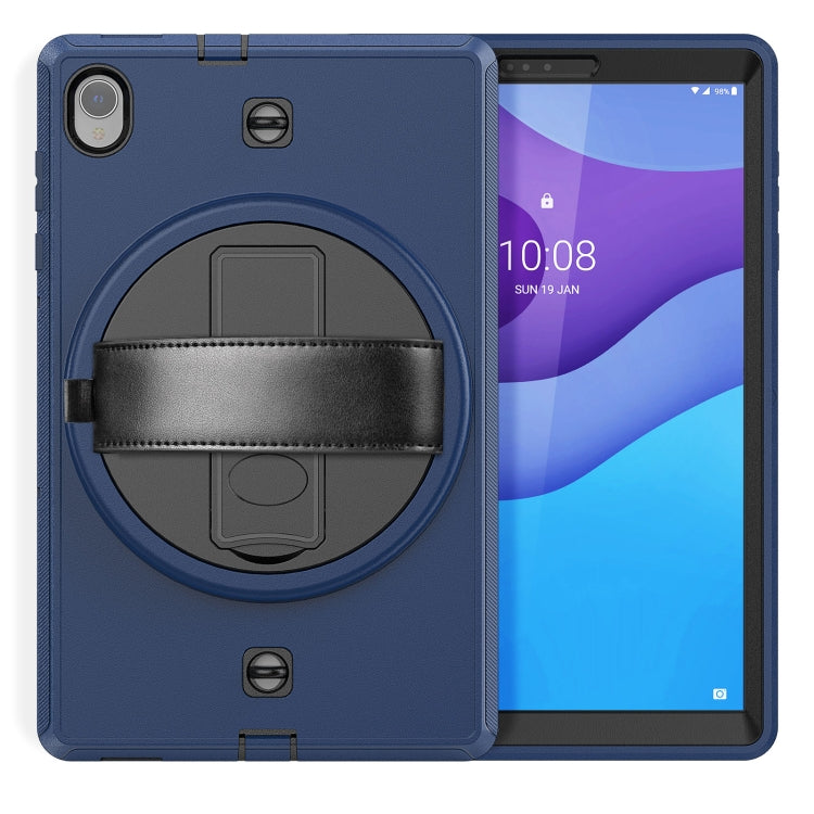 For Lenovo Tab M10 TB-306X Shockproof TPU + PC Tablet Case with Holder & Pen Slot & Shoulder Strap