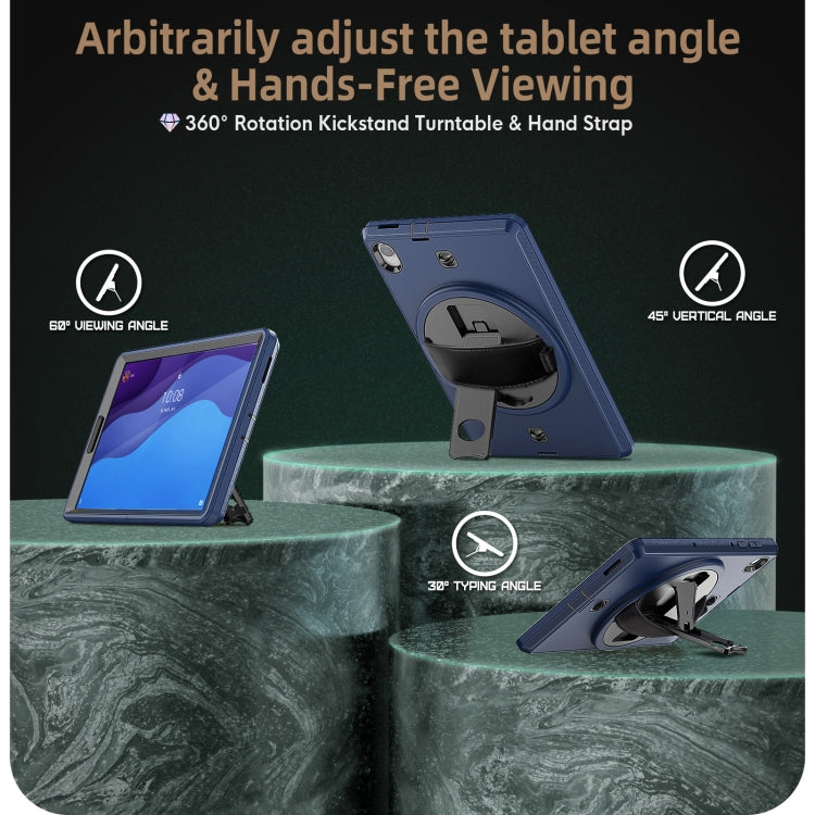 For Lenovo Tab M10 TB-306X Shockproof TPU + PC Tablet Case with Holder & Pen Slot & Shoulder Strap