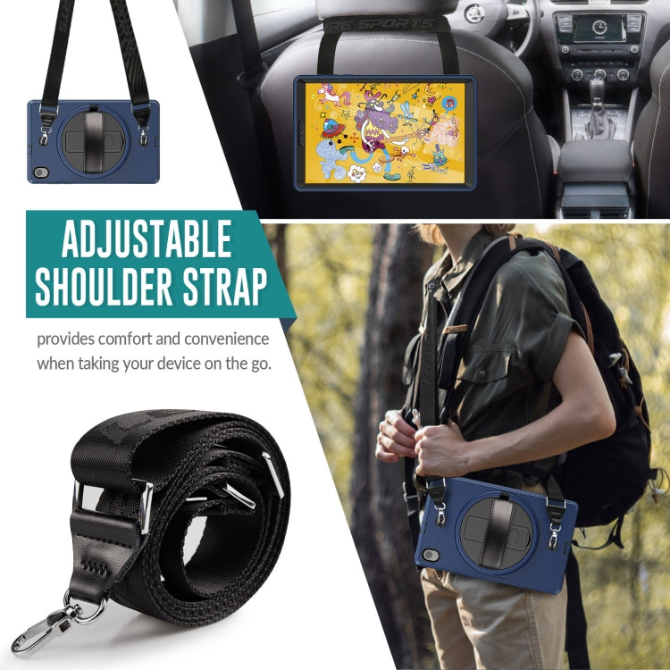For Lenovo Tab M10 TB-306X Shockproof TPU + PC Tablet Case with Holder & Pen Slot & Shoulder Strap