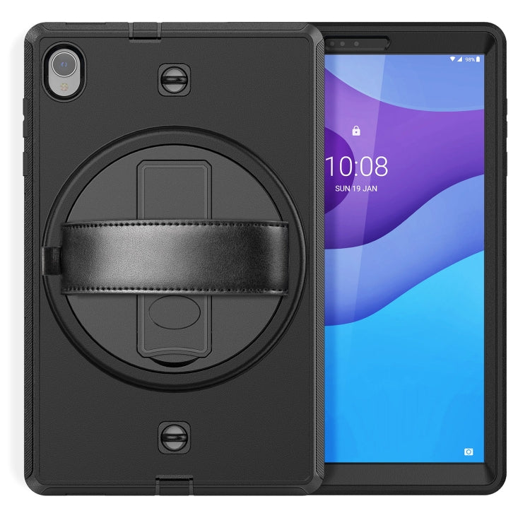 For Lenovo Tab M10 TB-306X Shockproof TPU + PC Tablet Case with Holder & Pen Slot & Shoulder Strap