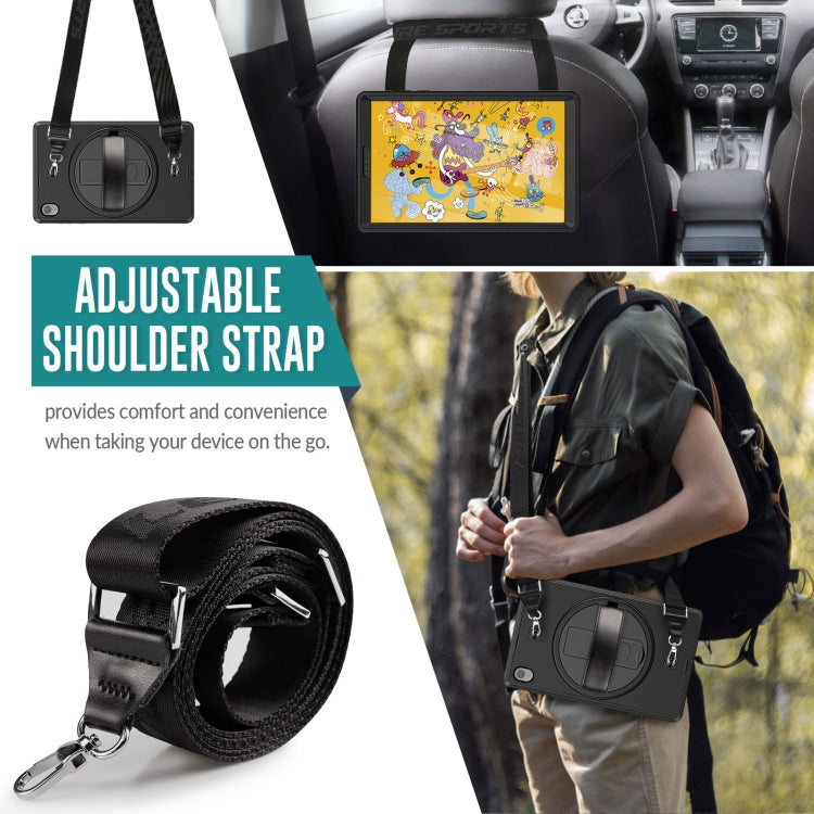 For Lenovo Tab M10 TB-306X Shockproof TPU + PC Tablet Case with Holder & Pen Slot & Shoulder Strap