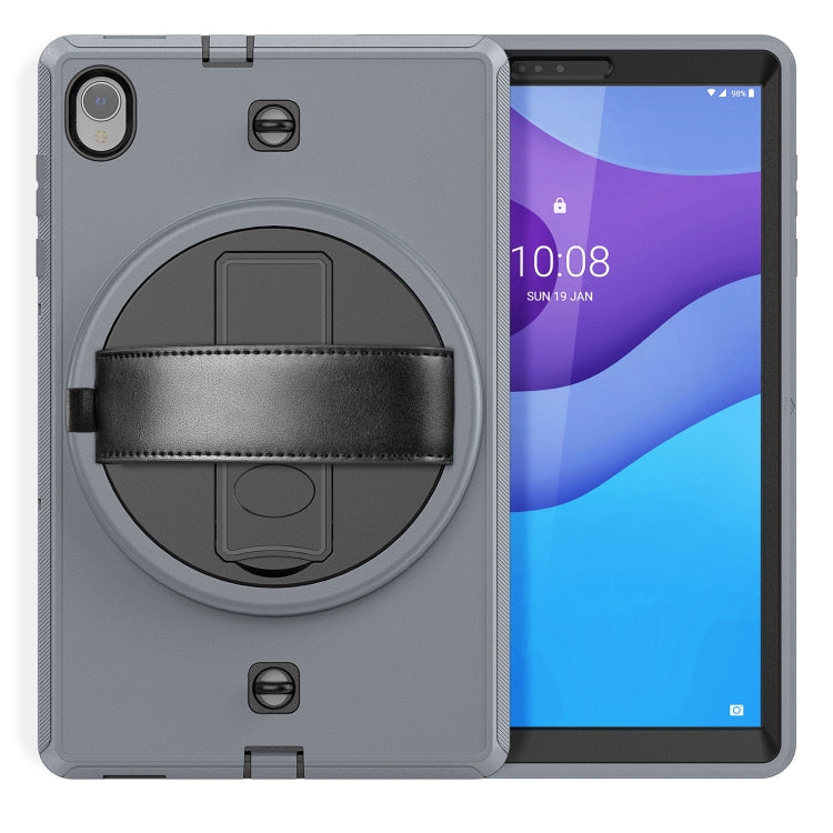 For Lenovo Tab M10 TB-306X Shockproof TPU + PC Tablet Case with Holder & Pen Slot & Shoulder Strap