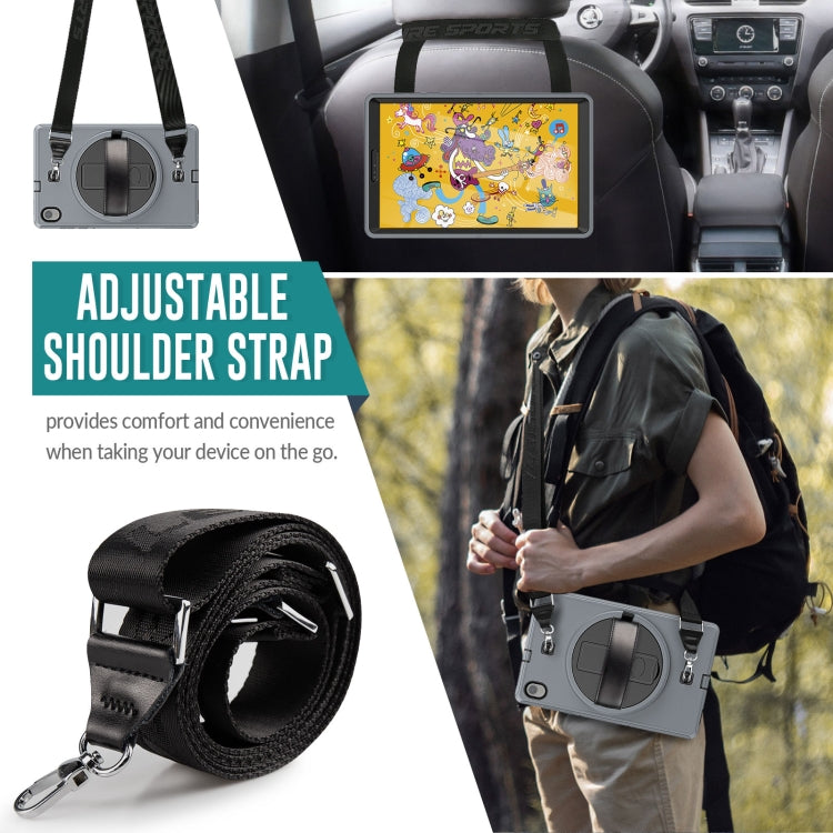 For Lenovo Tab M10 TB-306X Shockproof TPU + PC Tablet Case with Holder & Pen Slot & Shoulder Strap