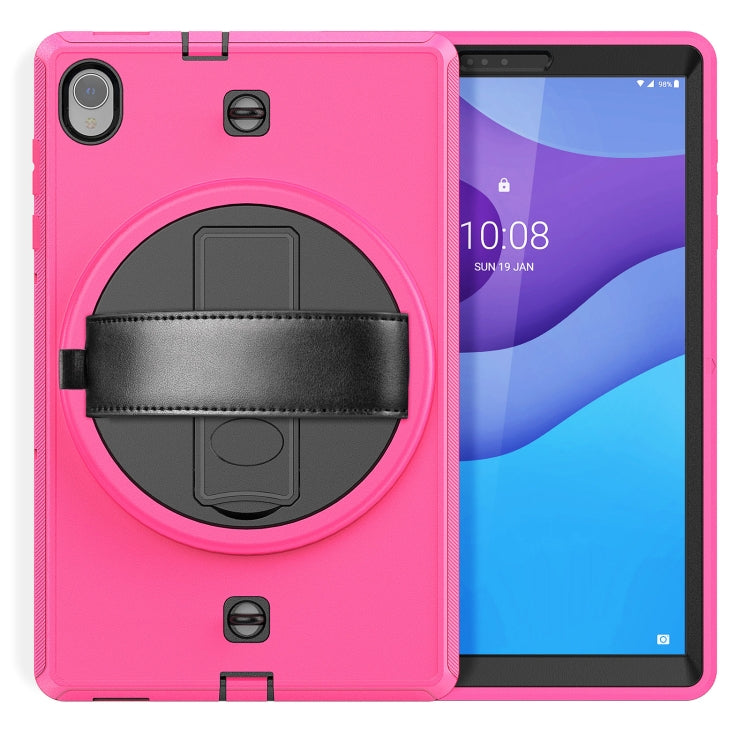 For Lenovo Tab M10 TB-306X Shockproof TPU + PC Tablet Case with Holder & Pen Slot & Shoulder Strap