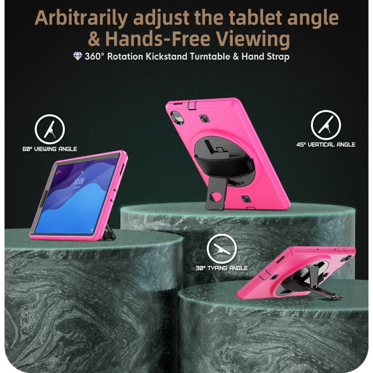 For Lenovo Tab M10 TB-306X Shockproof TPU + PC Tablet Case with Holder & Pen Slot & Shoulder Strap