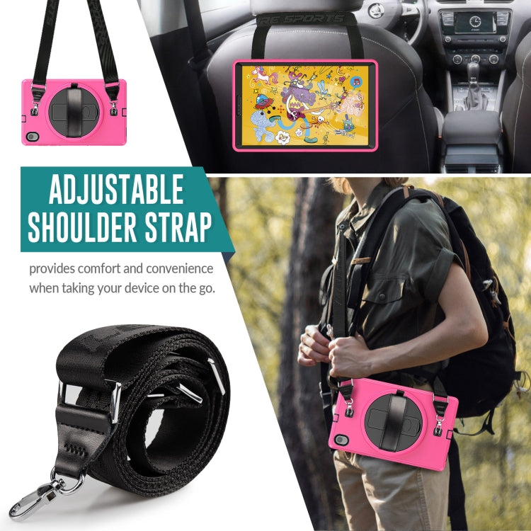 For Lenovo Tab M10 TB-306X Shockproof TPU + PC Tablet Case with Holder & Pen Slot & Shoulder Strap