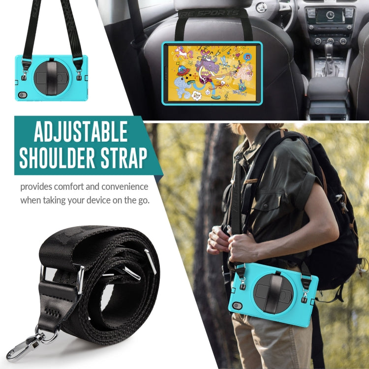 For Lenovo Tab M10 TB-306X Shockproof TPU + PC Tablet Case with Holder & Pen Slot & Shoulder Strap