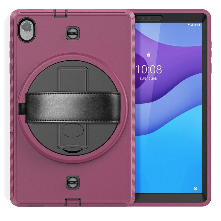 For Lenovo Tab M10 TB-306X Shockproof TPU + PC Tablet Case with Holder & Pen Slot & Shoulder Strap