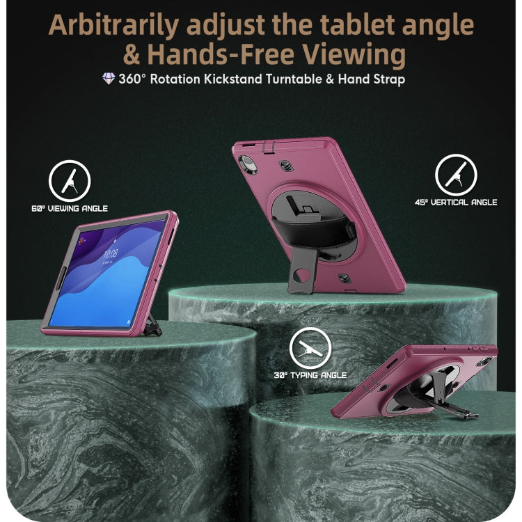 For Lenovo Tab M10 TB-306X Shockproof TPU + PC Tablet Case with Holder & Pen Slot & Shoulder Strap
