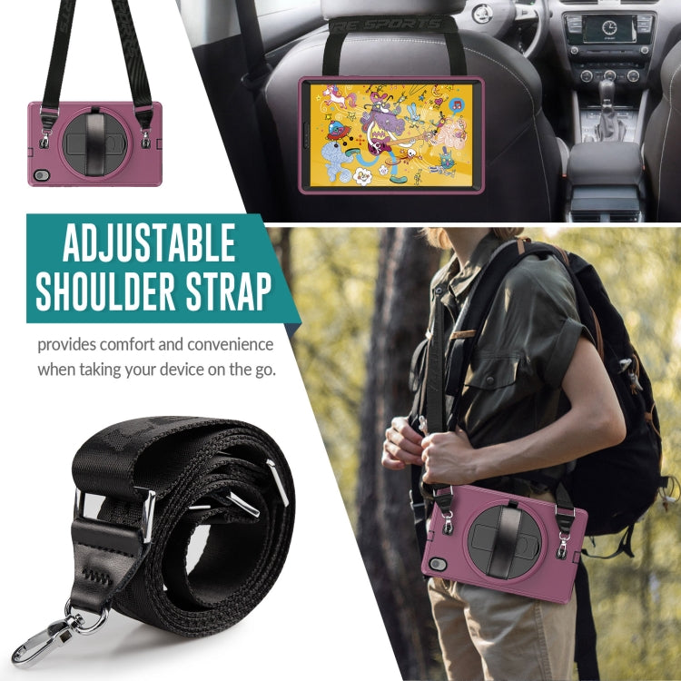 For Lenovo Tab M10 TB-306X Shockproof TPU + PC Tablet Case with Holder & Pen Slot & Shoulder Strap