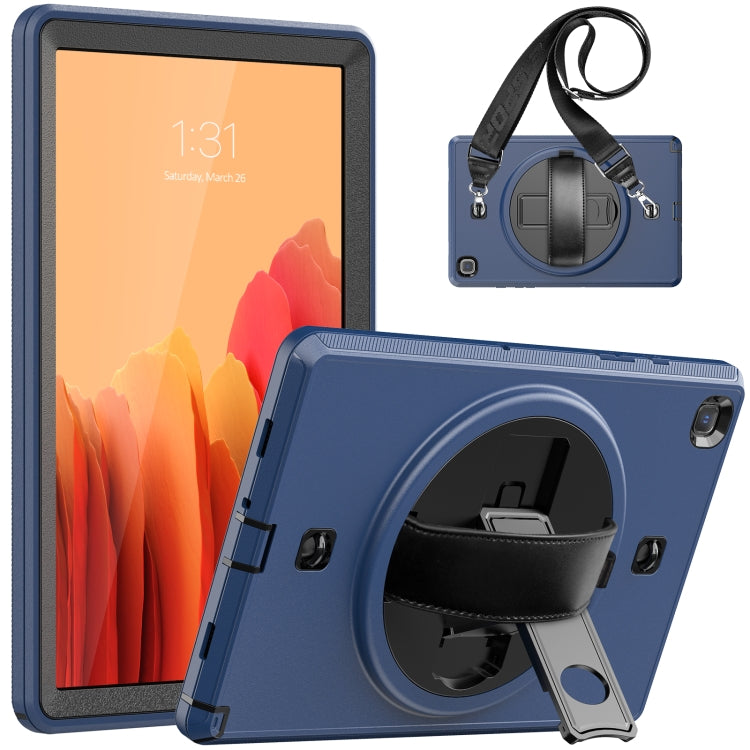 For Samsung Galaxy Tab A7 10.4 T500 / T505 Shockproof TPU + PC Tablet Case with Holder & Pen Slot & Shoulder Strap
