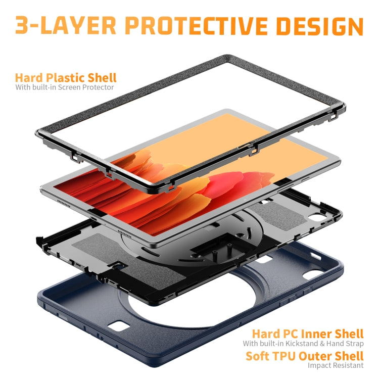 For Samsung Galaxy Tab A7 10.4 T500 / T505 Shockproof TPU + PC Tablet Case with Holder & Pen Slot & Shoulder Strap