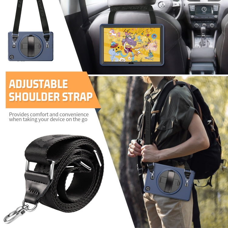 For Samsung Galaxy Tab A7 10.4 T500 / T505 Shockproof TPU + PC Tablet Case with Holder & Pen Slot & Shoulder Strap