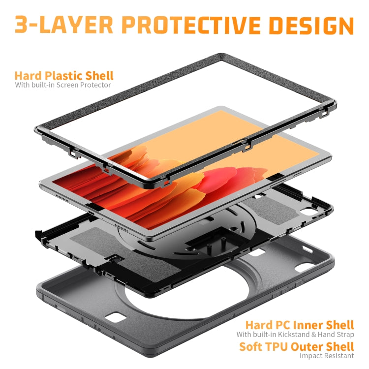 For Samsung Galaxy Tab A7 10.4 T500 / T505 Shockproof TPU + PC Tablet Case with Holder & Pen Slot & Shoulder Strap