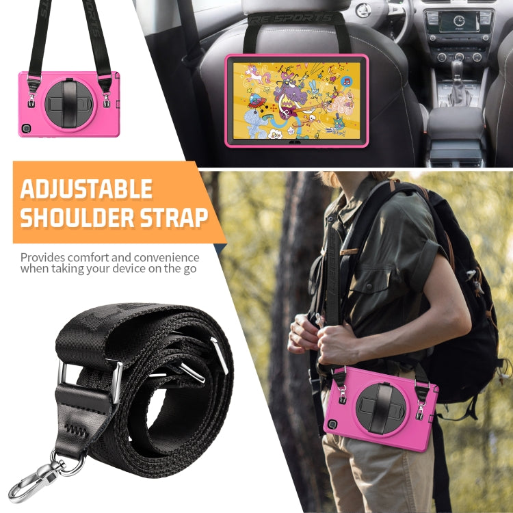 For Samsung Galaxy Tab A7 10.4 T500 / T505 Shockproof TPU + PC Tablet Case with Holder & Pen Slot & Shoulder Strap