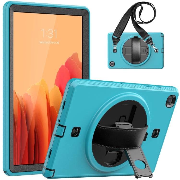 For Samsung Galaxy Tab A7 10.4 T500 / T505 Shockproof TPU + PC Tablet Case with Holder & Pen Slot & Shoulder Strap