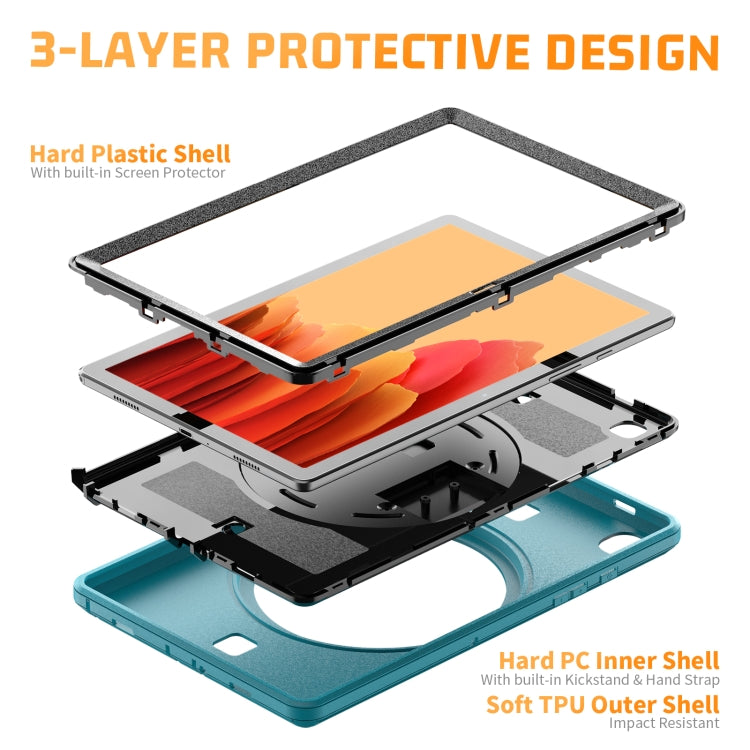 For Samsung Galaxy Tab A7 10.4 T500 / T505 Shockproof TPU + PC Tablet Case with Holder & Pen Slot & Shoulder Strap