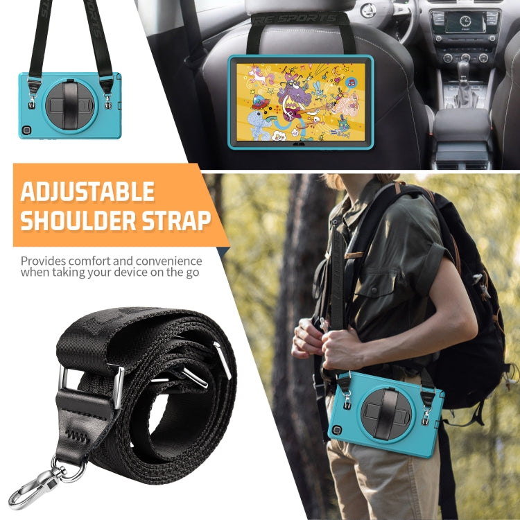 For Samsung Galaxy Tab A7 10.4 T500 / T505 Shockproof TPU + PC Tablet Case with Holder & Pen Slot & Shoulder Strap