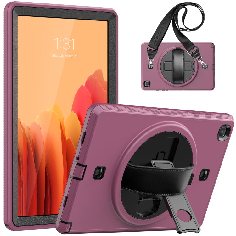 For Samsung Galaxy Tab A7 10.4 T500 / T505 Shockproof TPU + PC Tablet Case with Holder & Pen Slot & Shoulder Strap