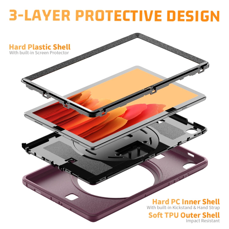 For Samsung Galaxy Tab A7 10.4 T500 / T505 Shockproof TPU + PC Tablet Case with Holder & Pen Slot & Shoulder Strap