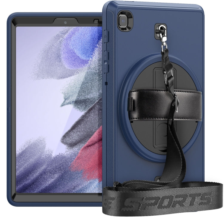 For Samsung Galaxy Tab A7 Lite T220 / T225 Shockproof TPU + PC Tablet Case with Holder & Pen Slot & Shoulder Strap