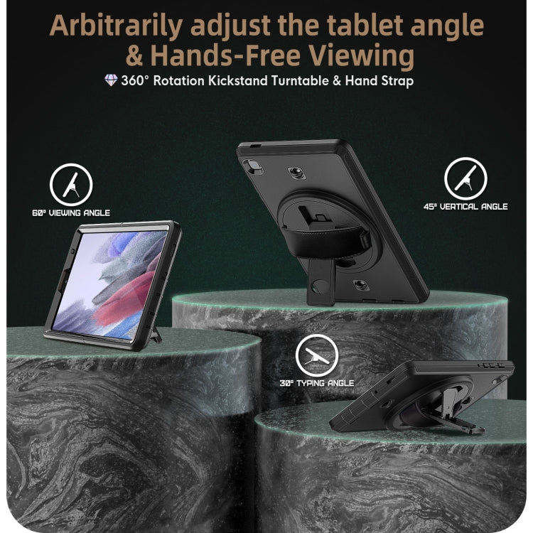 For Samsung Galaxy Tab A7 Lite T220 / T225 Shockproof TPU + PC Tablet Case with Holder & Pen Slot & Shoulder Strap