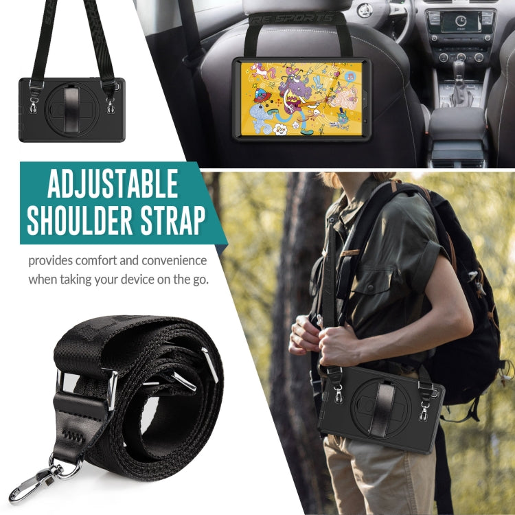 For Samsung Galaxy Tab A7 Lite T220 / T225 Shockproof TPU + PC Tablet Case with Holder & Pen Slot & Shoulder Strap