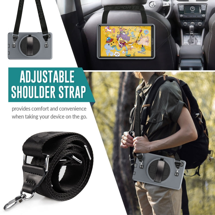 For Samsung Galaxy Tab A7 Lite T220 / T225 Shockproof TPU + PC Tablet Case with Holder & Pen Slot & Shoulder Strap