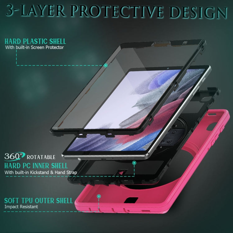 For Samsung Galaxy Tab A7 Lite T220 / T225 Shockproof TPU + PC Tablet Case with Holder & Pen Slot & Shoulder Strap