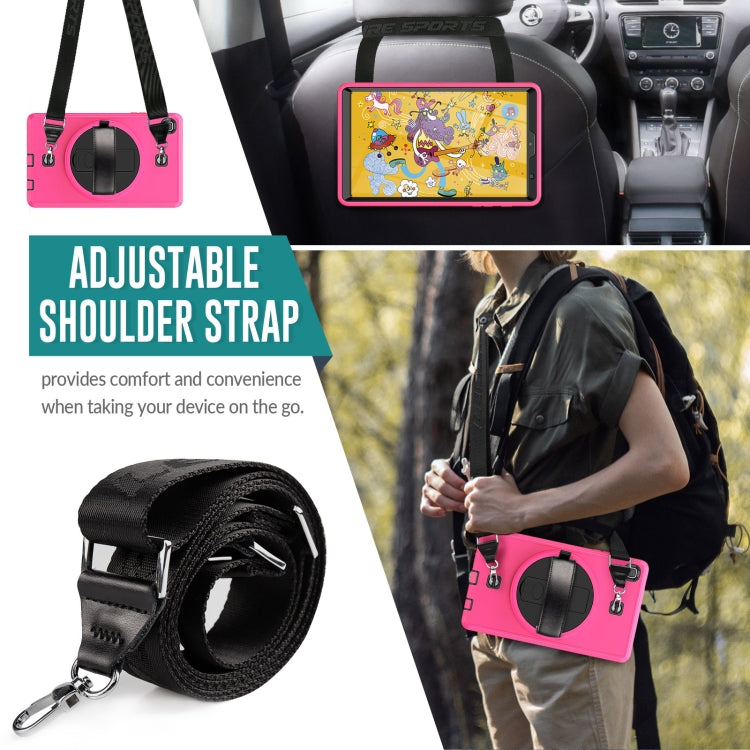 For Samsung Galaxy Tab A7 Lite T220 / T225 Shockproof TPU + PC Tablet Case with Holder & Pen Slot & Shoulder Strap