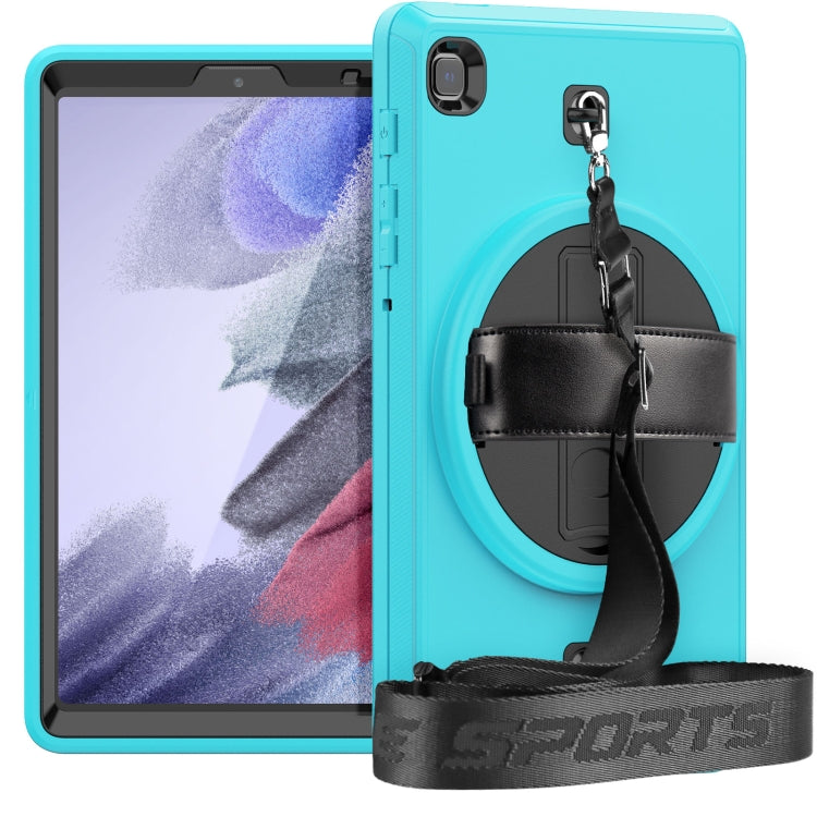 For Samsung Galaxy Tab A7 Lite T220 / T225 Shockproof TPU + PC Tablet Case with Holder & Pen Slot & Shoulder Strap