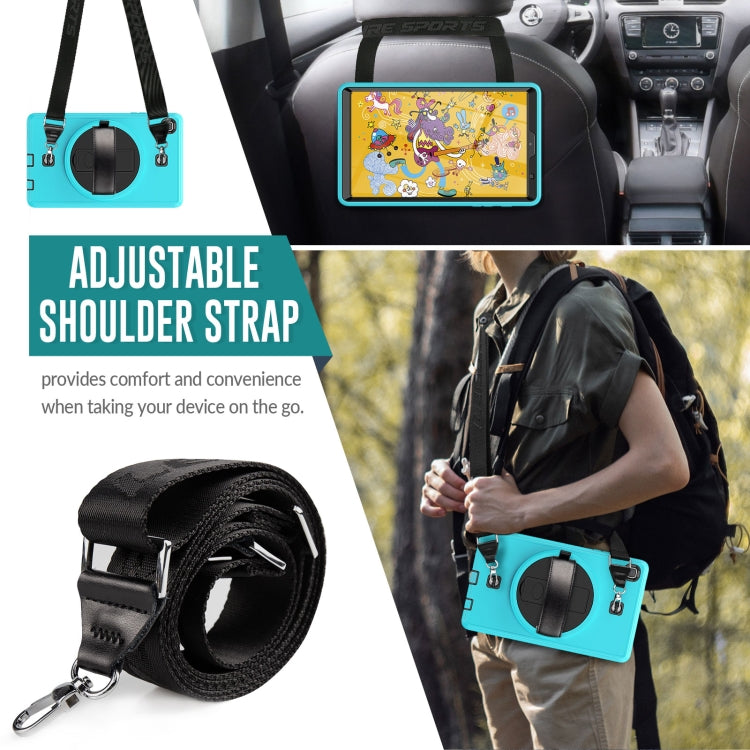 For Samsung Galaxy Tab A7 Lite T220 / T225 Shockproof TPU + PC Tablet Case with Holder & Pen Slot & Shoulder Strap