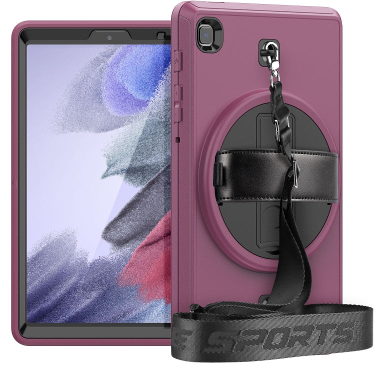 For Samsung Galaxy Tab A7 Lite T220 / T225 Shockproof TPU + PC Tablet Case with Holder & Pen Slot & Shoulder Strap